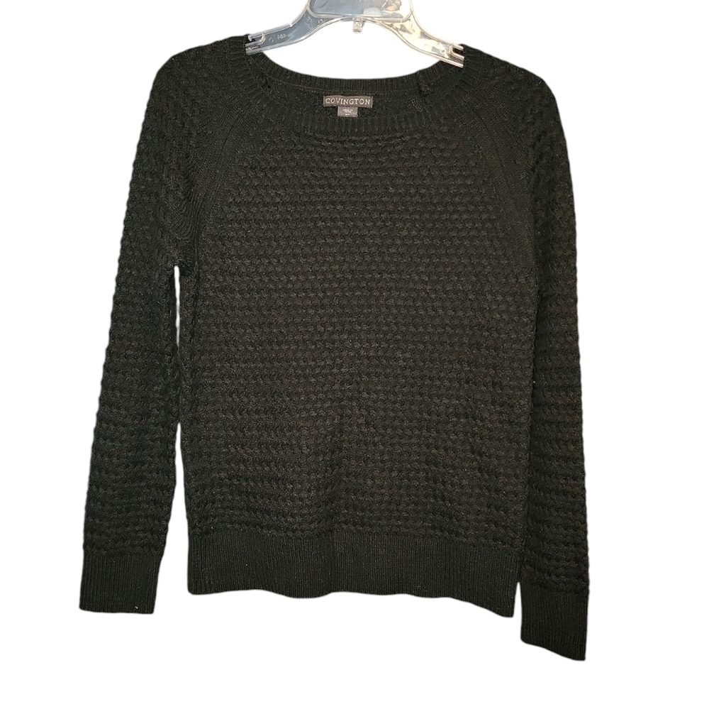 Covington size small acrylic black long sleeve sweater